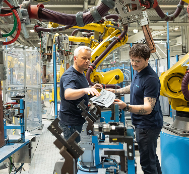 Digitalisierung in der Fertigung.